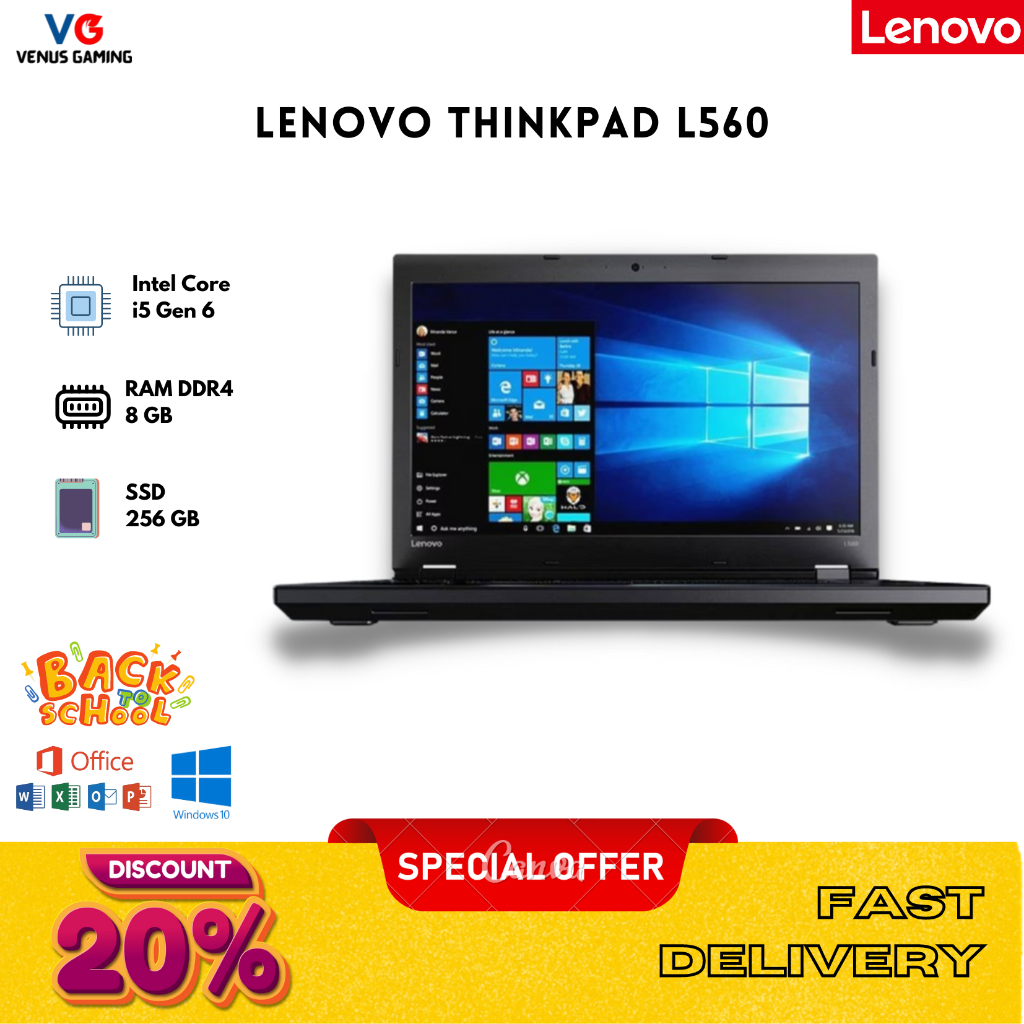 Laptop 15Inch Lenovo Thinkpad L560 Core i5 SSD 256GB
