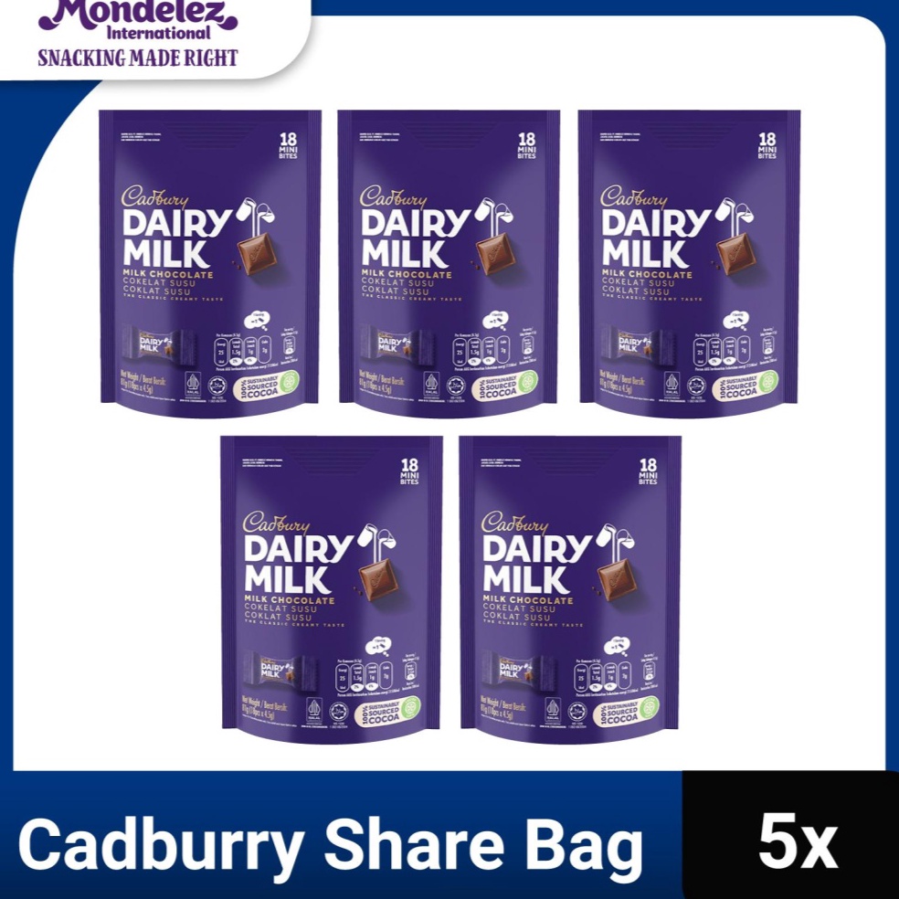 

Best Product Cadbury Dairy Milk Cokelat Sharebag Isi 18 x 5 H71