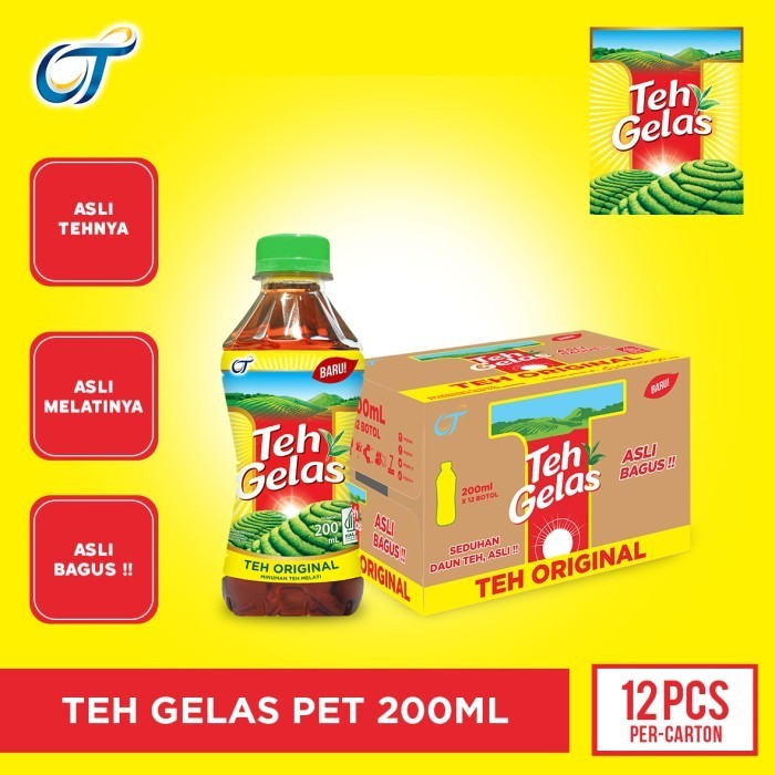 

Teh gelas botol 200 ml . 1 karton