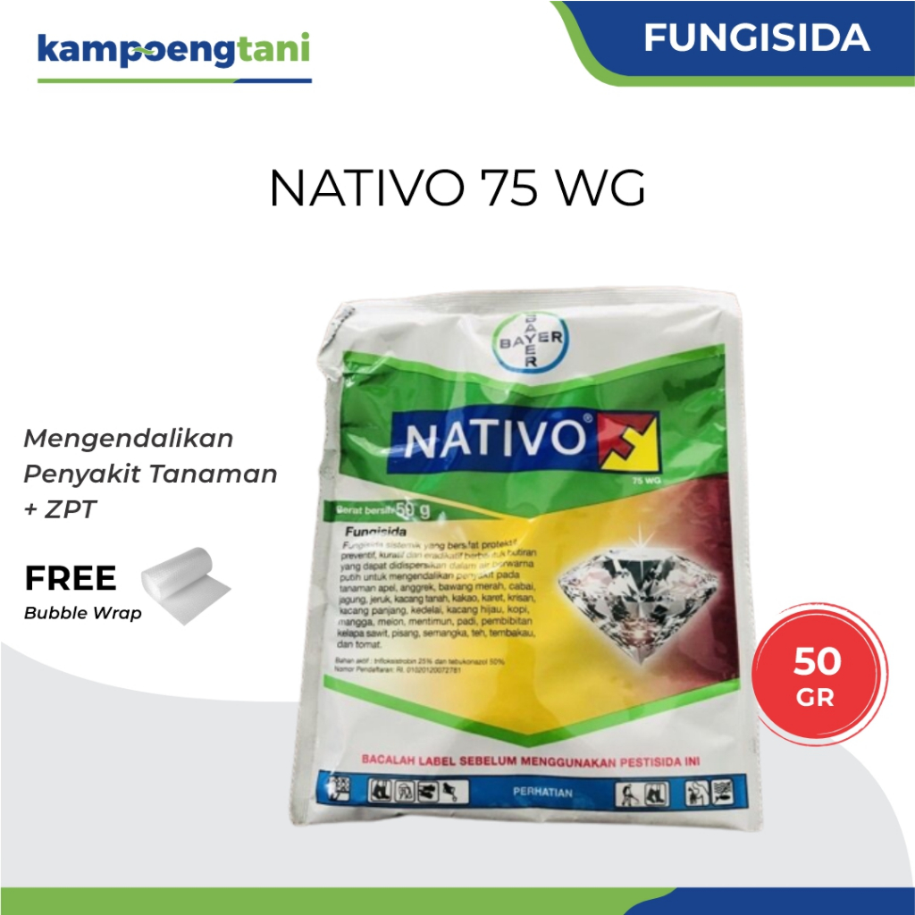 Kampoeng Tani - Fungisida Nativo 50gr ZPT Obat Pembasmi Penyakit Jamur Bakteri Tanaman NATIVO 75 WG