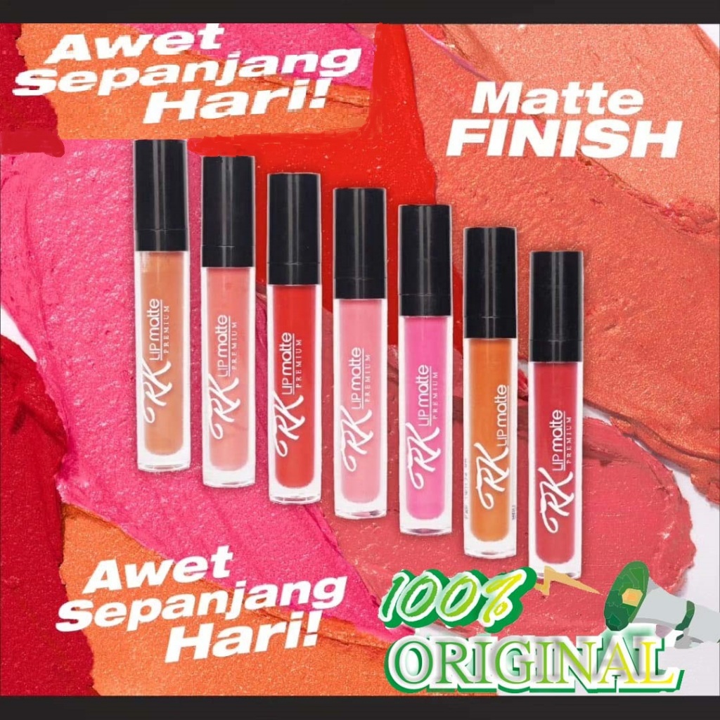 Lipstik Lipstick Lip Matte Krim Cream Pewarna Bibir RK Glow Premium