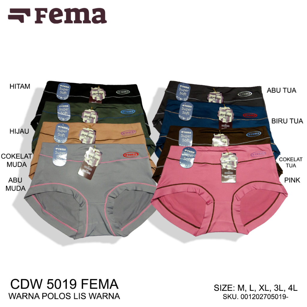 FEMA Official Shop 1 pcs Celana Dalam Wanita 5019 CD Jumbo