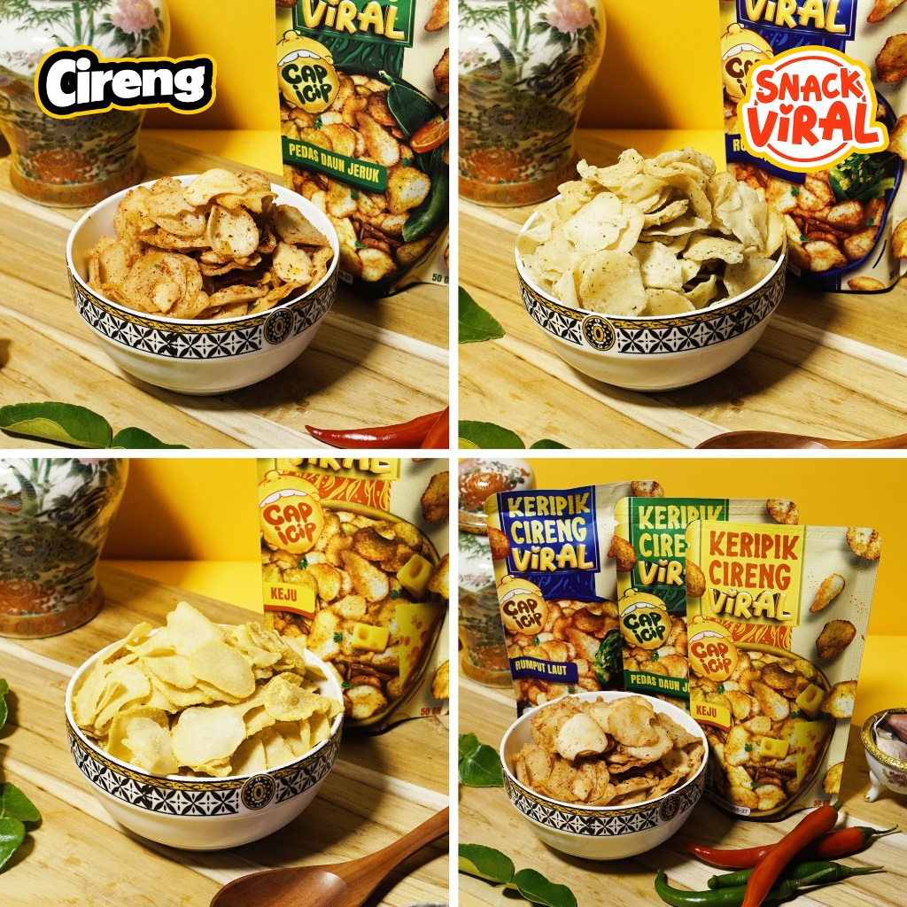 

Snack Viral - Keripik Cireng Goreng Varian Rasa - Cemilan