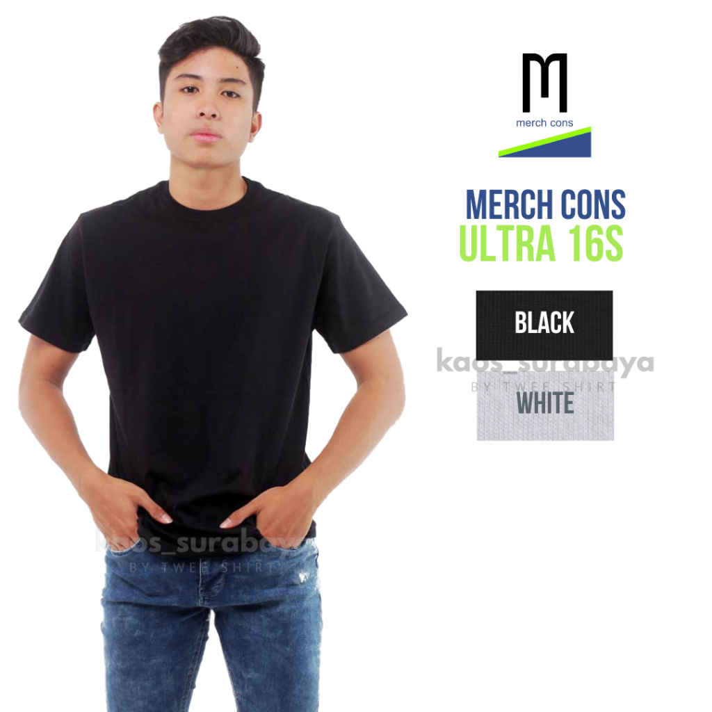 [XL-XXL] Kaos Polos Cotton Combed 16s Lengan Pendek MERCH CONS ULTRA