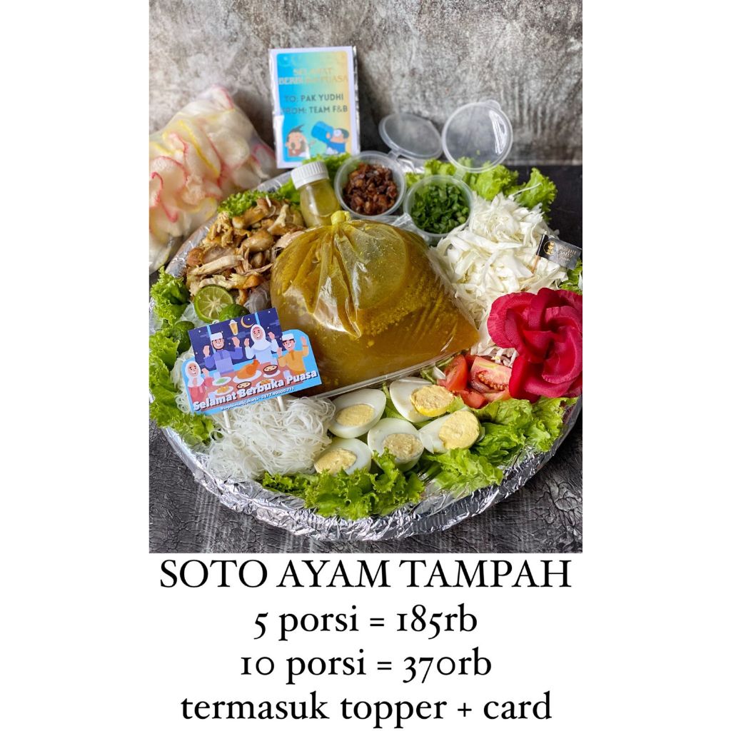 

Soto Ayam Tampah - FREE TOPPER dan GIFT Card - Ready Setiap Hari