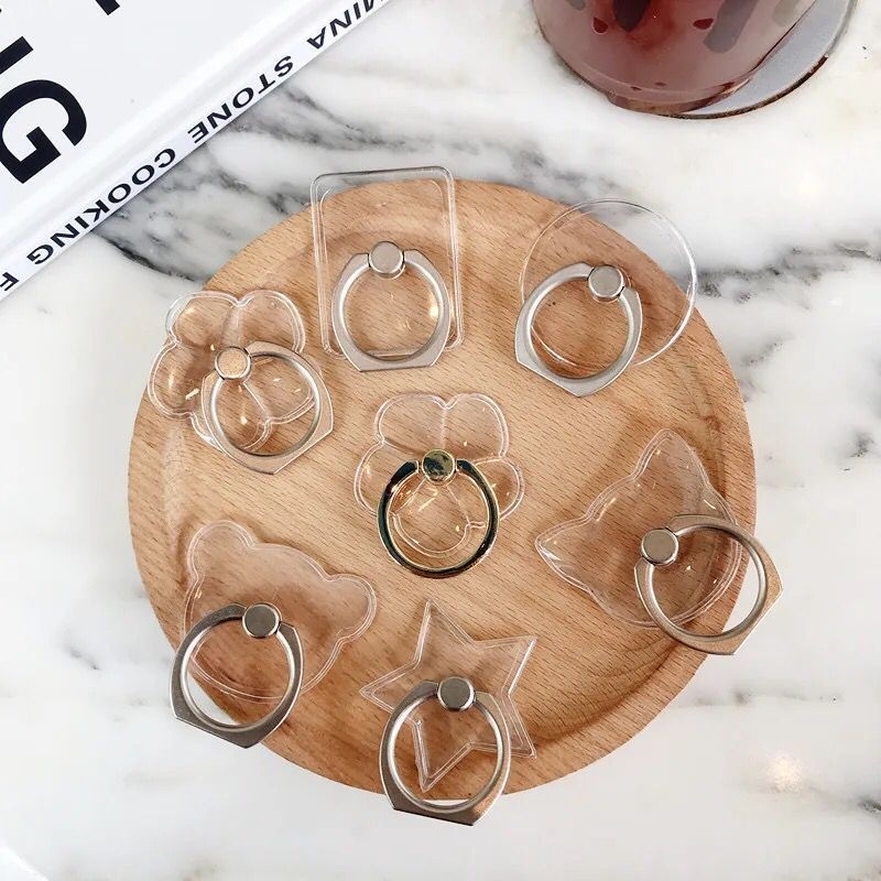 Ring HP kuat Cincin Hp Transparan Karakter Unik Lucu Dudukan Ponsel ring hp premium aesthetic mewah