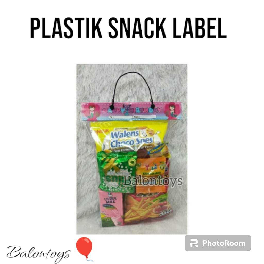 

Plastik Snack Karakter Label Tali / Plastik Snack Uk Jumbo / Plastik Snack Souvenir Ulang Tahun Karakter