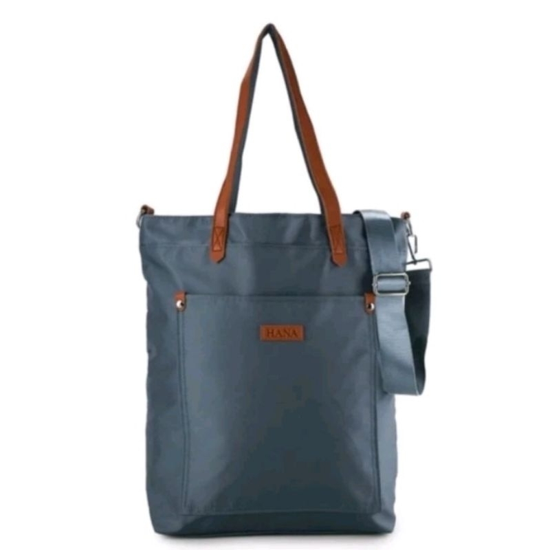 Hana Tote bag light blue/ black / maroon