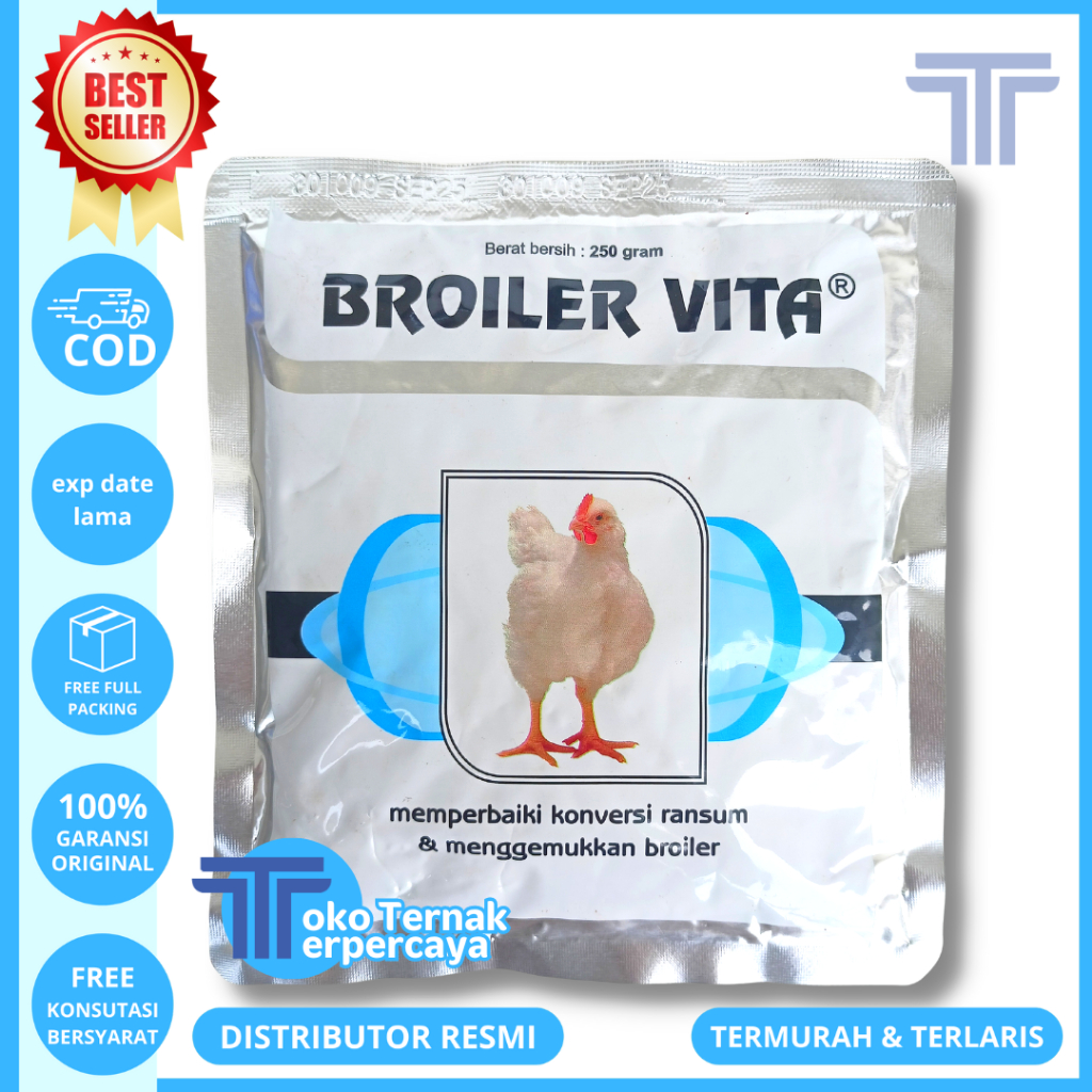 Penggemuk Ayam BROILER VITA 250 GRAM MEDION - Vitamin Ayam Broiler Pedaging - Obat Vitamin Penggemuk
