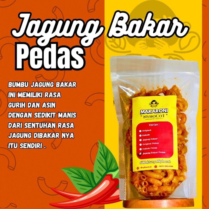 

MAKARONI NYHOCOT RASA JAGUNG BAKAR PEDAS