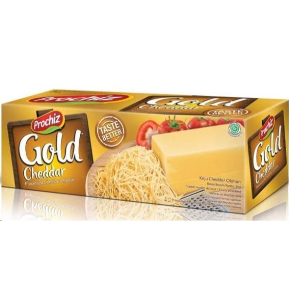 

Prochiz Gold Cheddar Keju Cheddar 2 KG