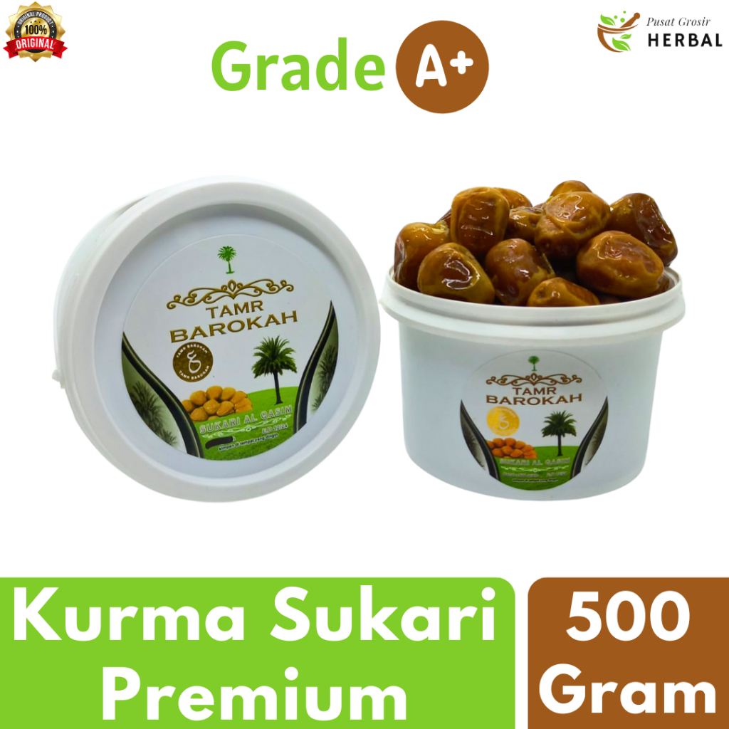 

Kurma Korma Sukari Sukkari Al Qassim Madinah 500 Gram Ember Premium Grade A Basah Oleh Oleh Haji dan Umroh