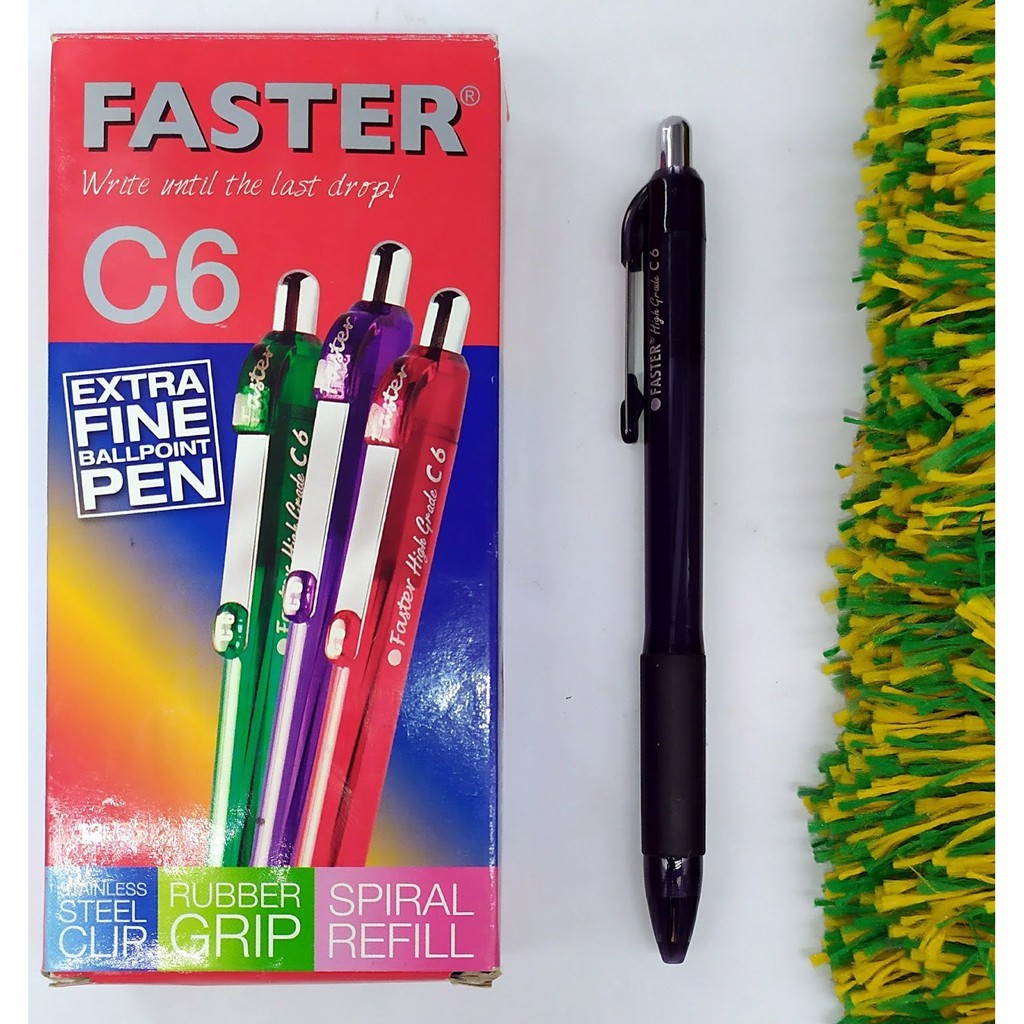 

Pulpen/ballpoint Faster C6 Warna Tinta Hitam - Ecer & Grosir