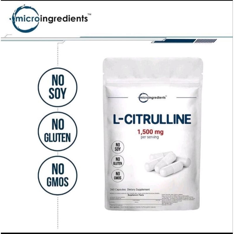 Microingredients L Citruline Original 1500mg Per Serving 360 Capsules