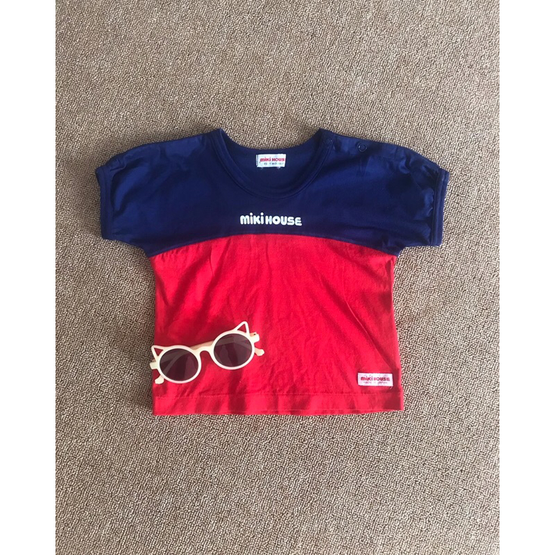 MIKI HOUSE atasan kaos anak perempuan