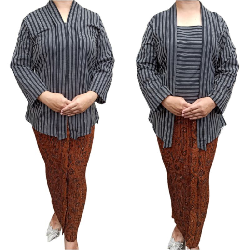 Kebaya Lurik Kutubaru Kartini Bahan Tenun Asli Prasojo