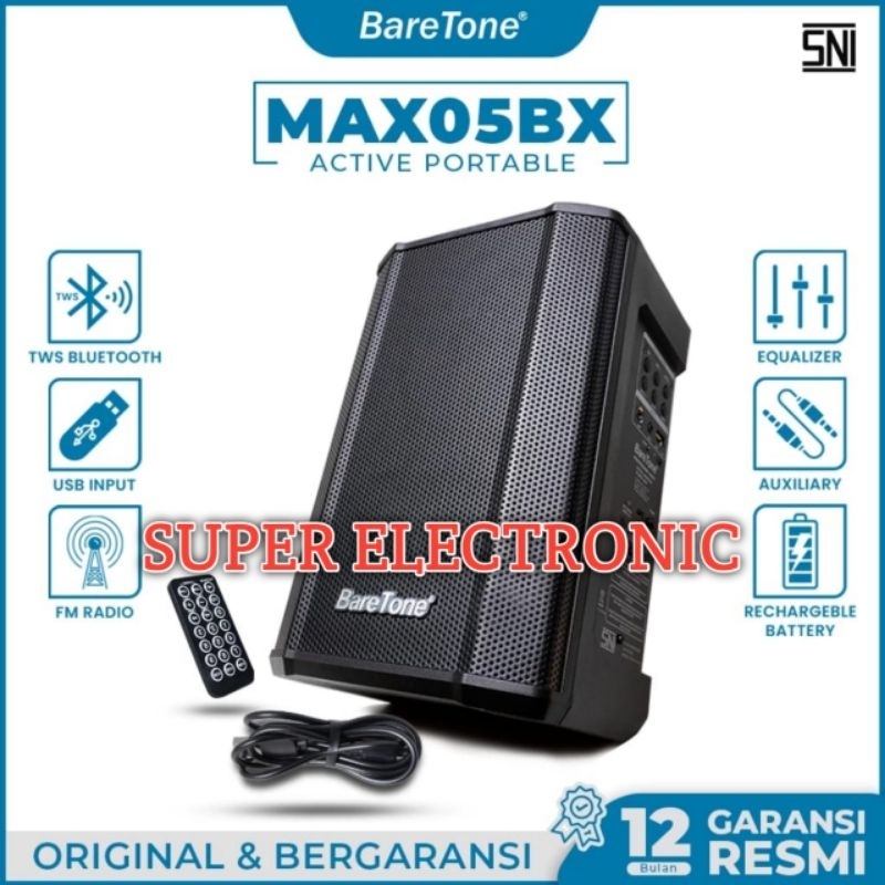 Speaker Portable Baretone Max05bx Original Speaker Baretone 5inch Garansi Resmi