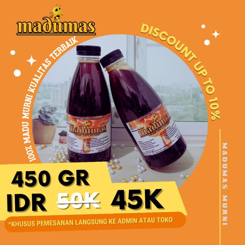 

MADUMAS MURNI 450gr ~ 100% Madu Murni Hutan Akasia