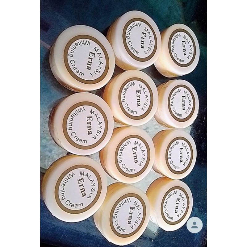 12 pcs Cream erna malaysia whitening original siang dan malam