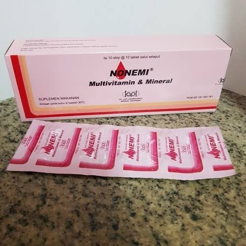 Nonemi 100 Tablet - Vitamin B Complex - Vitamin Zat Besi - Vitamin Tambah Darah