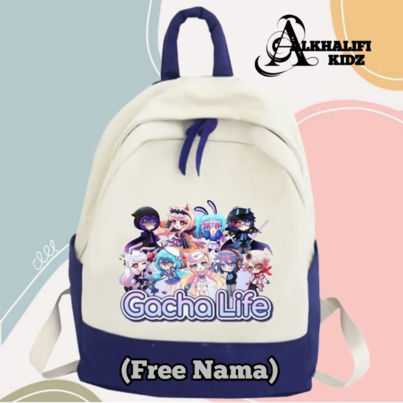 Tas Ransel Sekolah Anak Gacha lIfe Backpack Free Nama