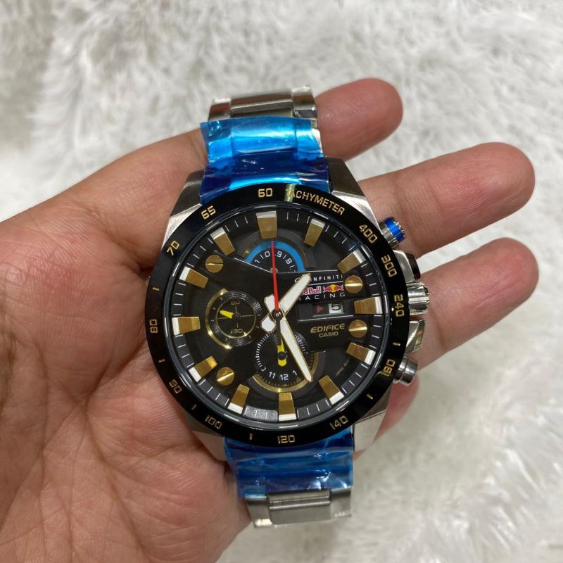 CASIO EDIFICE EFR540 / EDIFICE EFR 540 SILVER REDBULL ORIGINAL LENGKAP