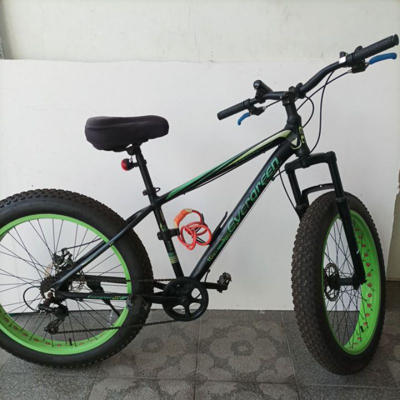 SEPEDA FATBIKE EVERGREEN 26 INCH BAN BESAR BEKAS MULUS