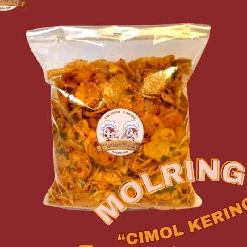 

(TERMURAH) Cimol Kering / Molring 500 gram Asin Pedas Daun Jeruk Cemilan Makanan Ringan Viral