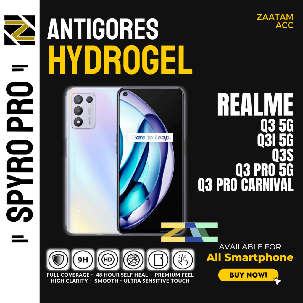 ANTIGORES PREMIUM HYDROGEL REALME Q3 Q3I 5G Q3S Q3 PRO Q3 CARNIVAL SCREEN GUARD PROTECTOR