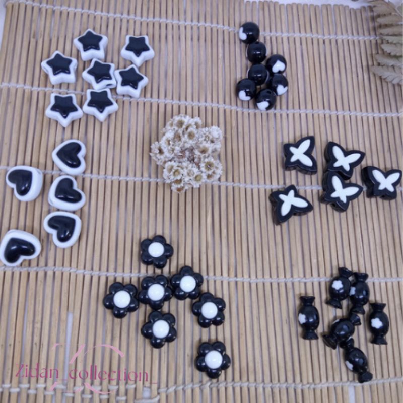 MANIK MANIK HITAM PUTIH/MACAM MANIK HITAM PUTIH/KUPU " HITAM PUTIH