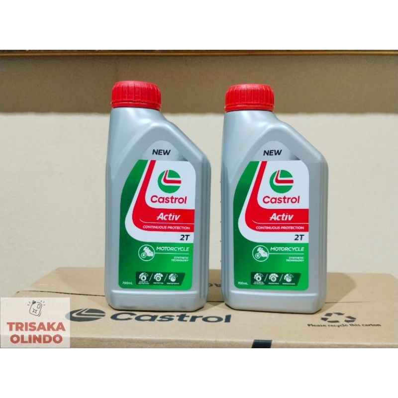 CASTROL ACTIV 2T OIL 0.7L Oli Samping Castrol Activ 2T 700ml Kemasan Baru