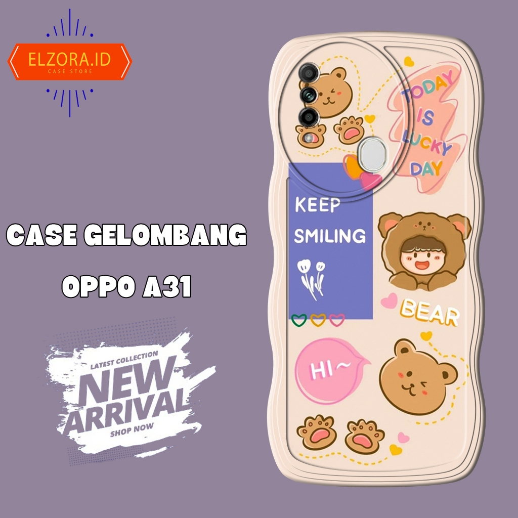 Soft Case GELOMBANG Hp Oppo A31 - Oppo A31 - Case Pro Camera - Fashion Case Motif Lucu - Casing & Sk