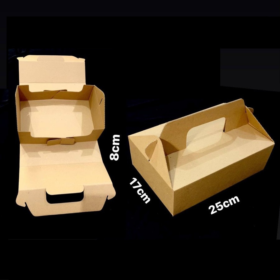 

(10 pcs) kardus tenteng 17x25x8 cm dus eflute jinjing hampers box packaging parcel