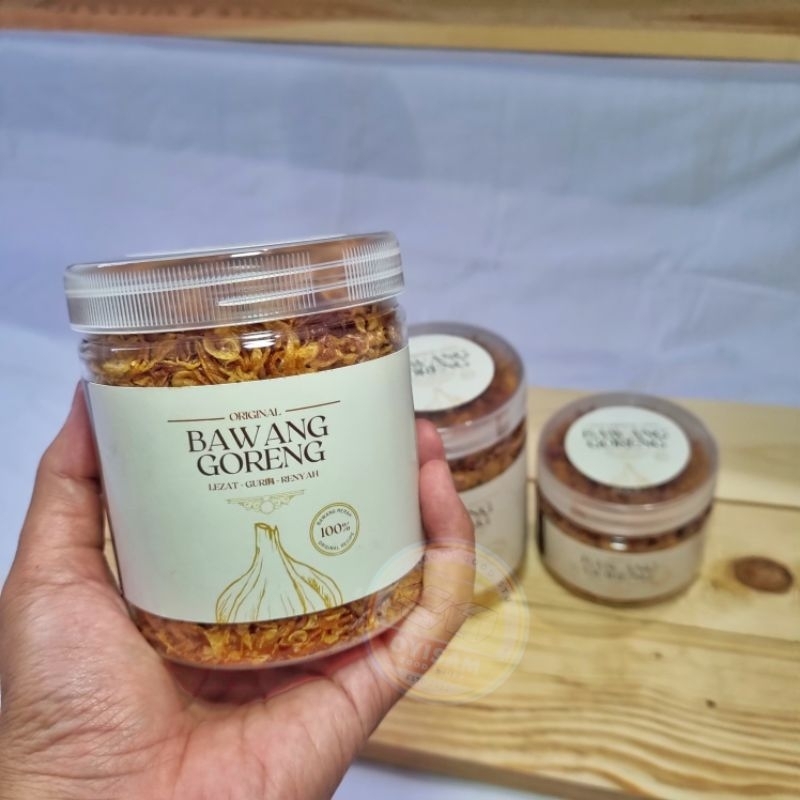 

Bawang Goreng Premium 150gr (100% bawang merah tanpa campuran)