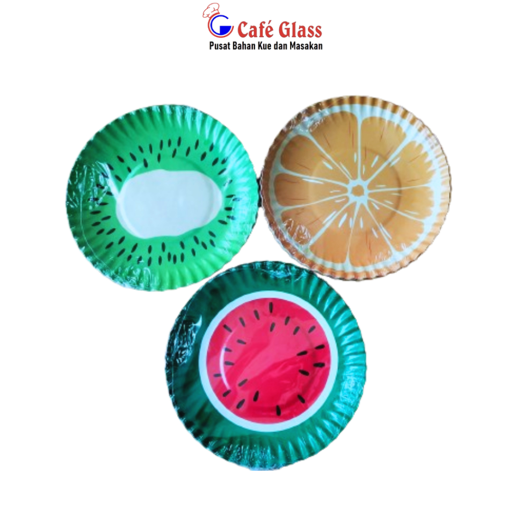 Piring Kertas Kue Motif Buah