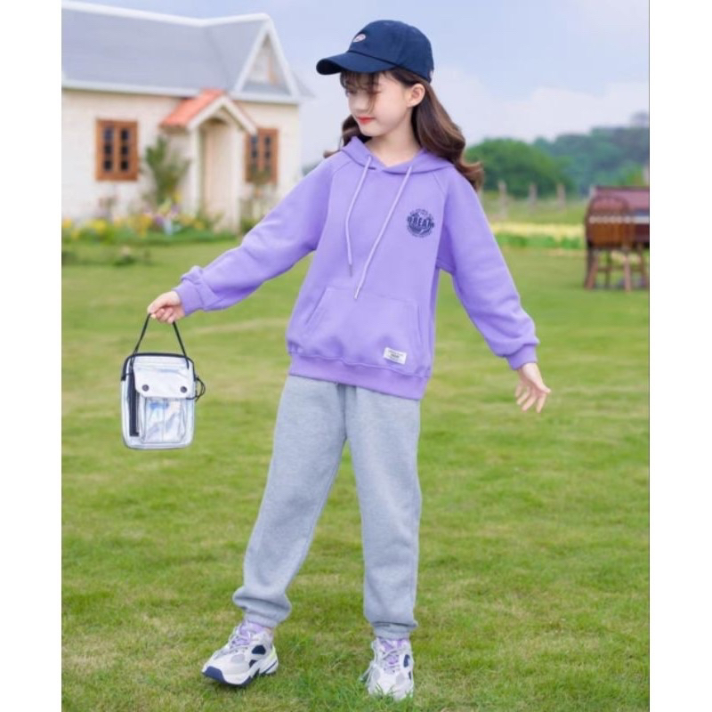 (4-6/7th UNGU) SET JOGER HODIE UNGU DREAM