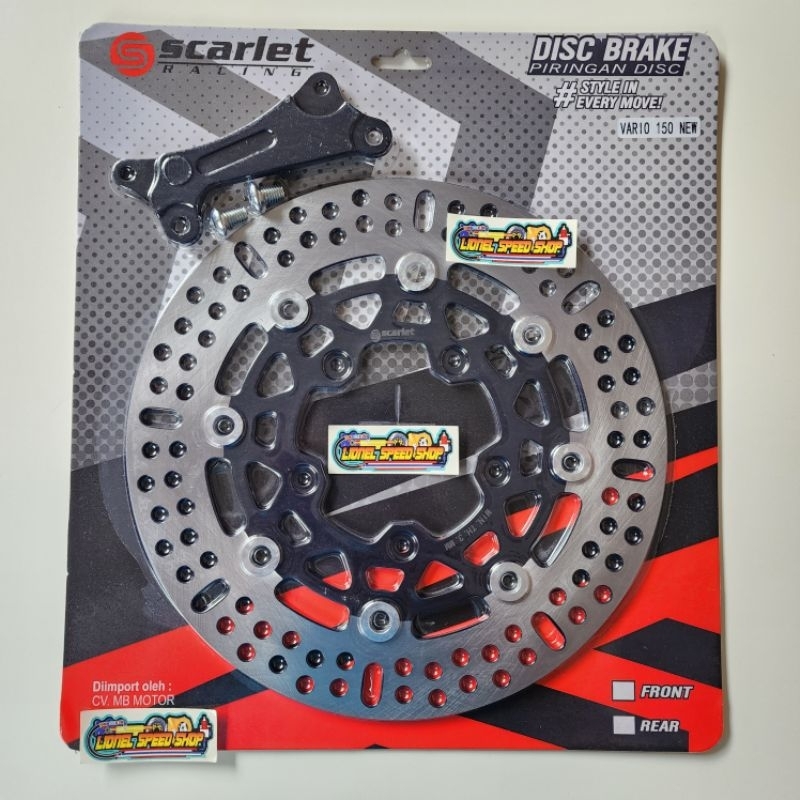 Piringan cakram disk lebar vario 125 new vario 150 lubang baut 5 lebar 260mm plus breket dan baut