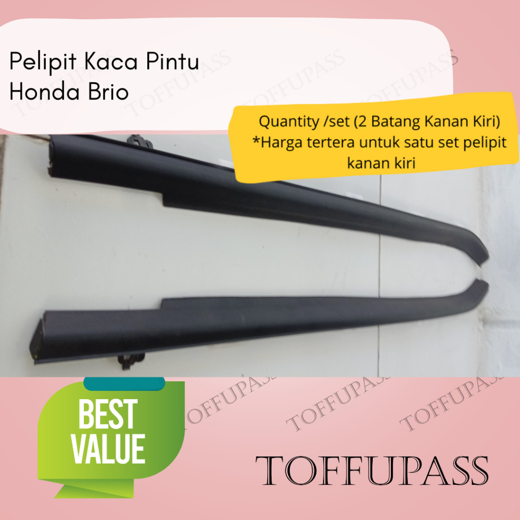 Pelipit Kaca Pintu Ori Mobil Honda Brio