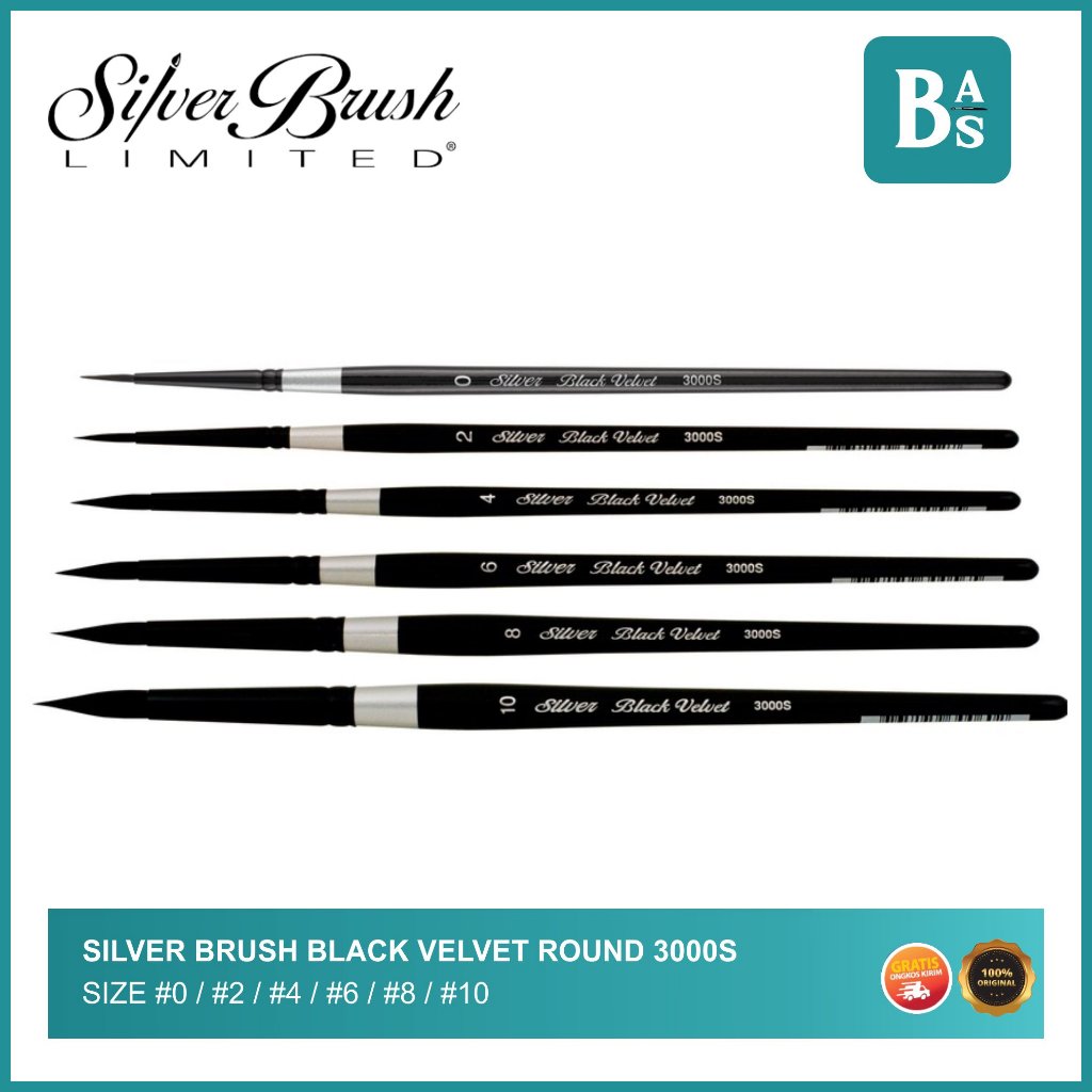 

Silver Brush Black Velvet - Round 3000s / Kuas Lukis Part 2