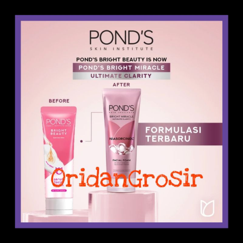 ( ORIDANGROSIR ) Ponds Facial Foam White Beauty 100gr / Ponds Sabun Muka Pink Bright Beauty 100gr / 