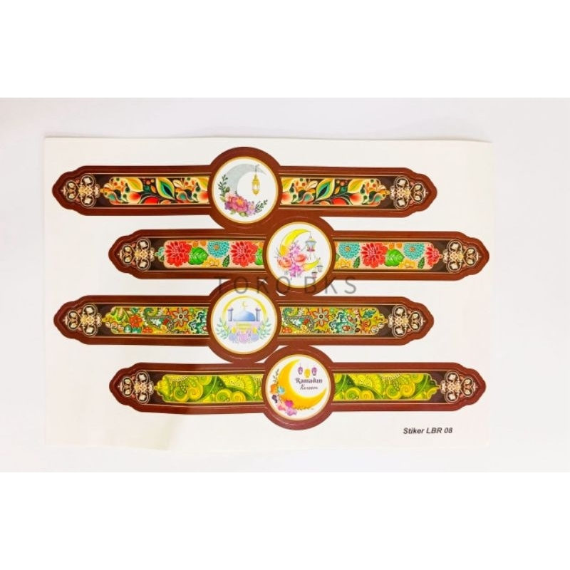 

stiker lebaran panjang UK 20x4 isi 5lembar