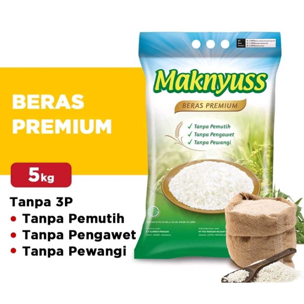 

Beras Maknyuss Beras Premium 5 kg | beras premium mantul 5kg