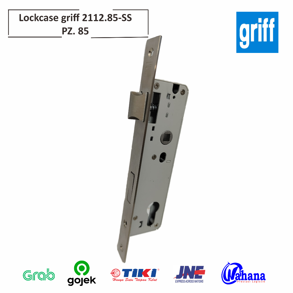Lockcase griff 2112.85-SS Badan Pintu Aluminium/ Kunci Aluminium