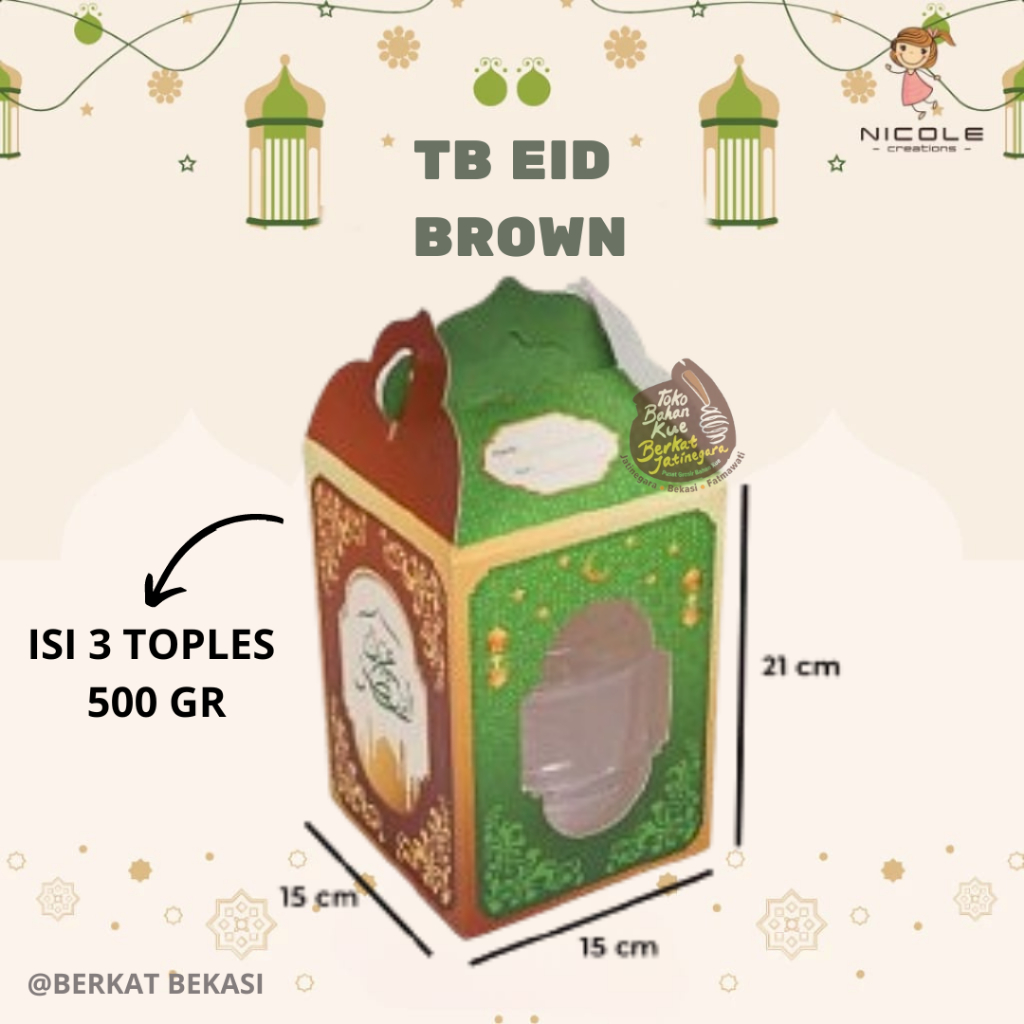 

BOX LEBARAN 13 CBX TOPLES EID BROWN 15X15X21 / DUS LEBARAN / PCS