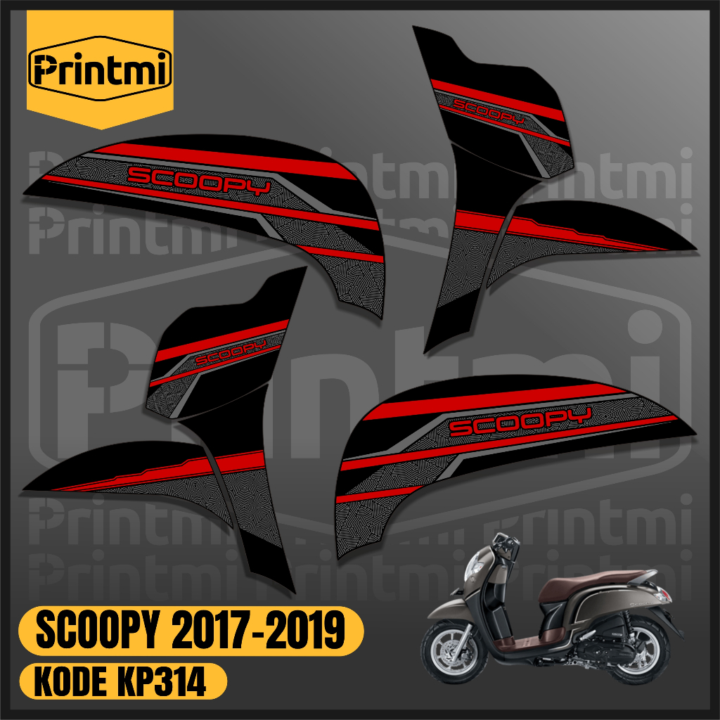 Stiker Striping Scoopy ESP 2017 2018 2019 Motor Simple List Keren KP314