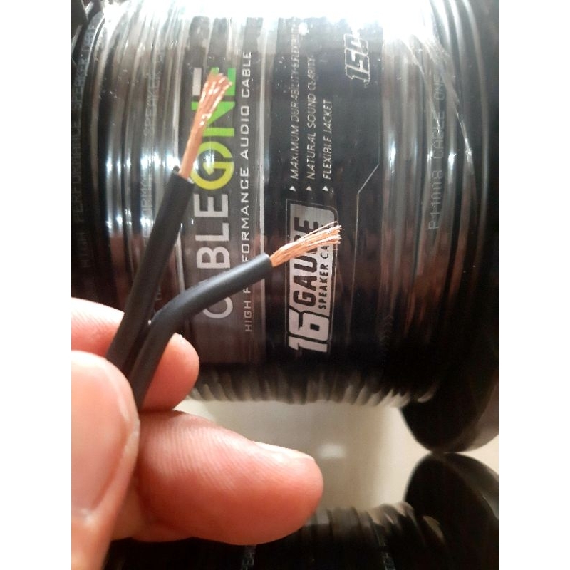 Kabel Speaker Serabut Tembaga Tebal isi 2 Ukuran 16 AWG CABLE ONE Kualitas premium Kabel Speaker - K