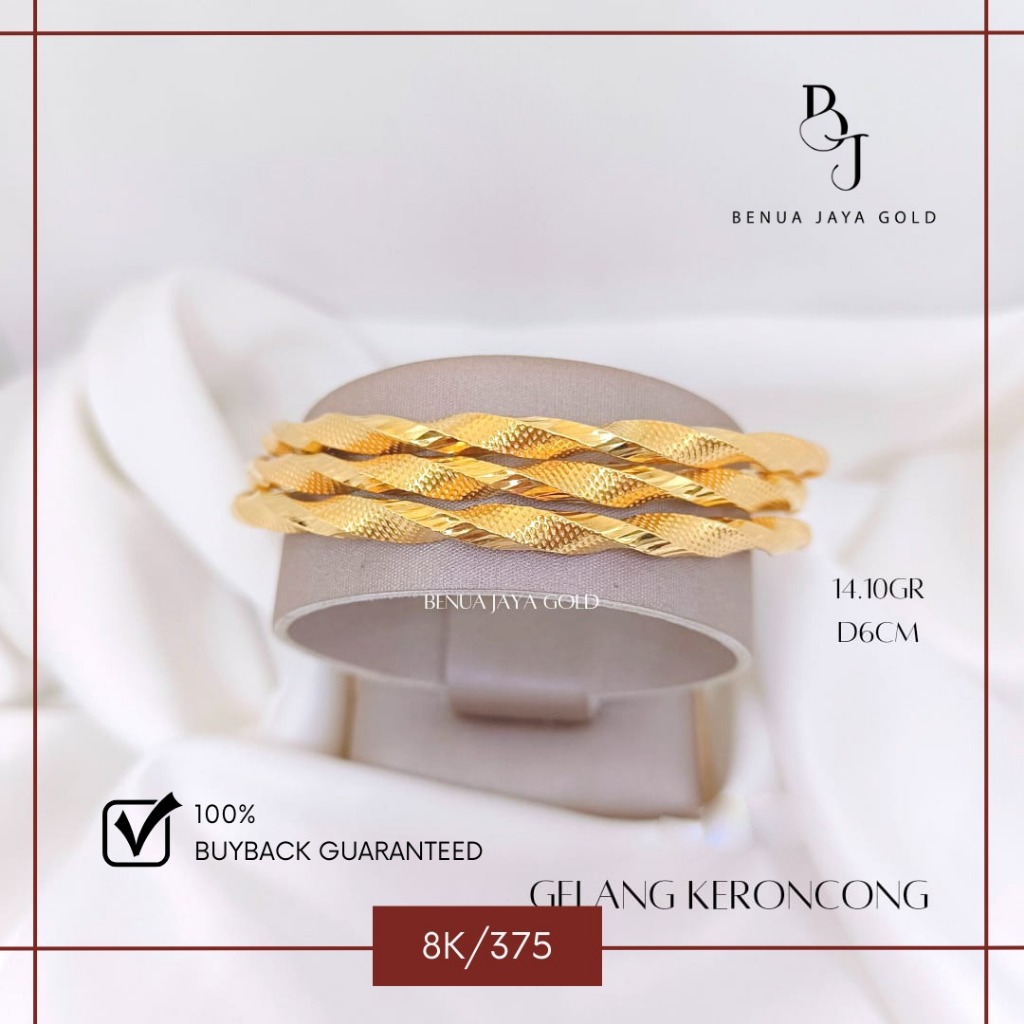 Gelang Keroncong Lilit Emas 8K/375