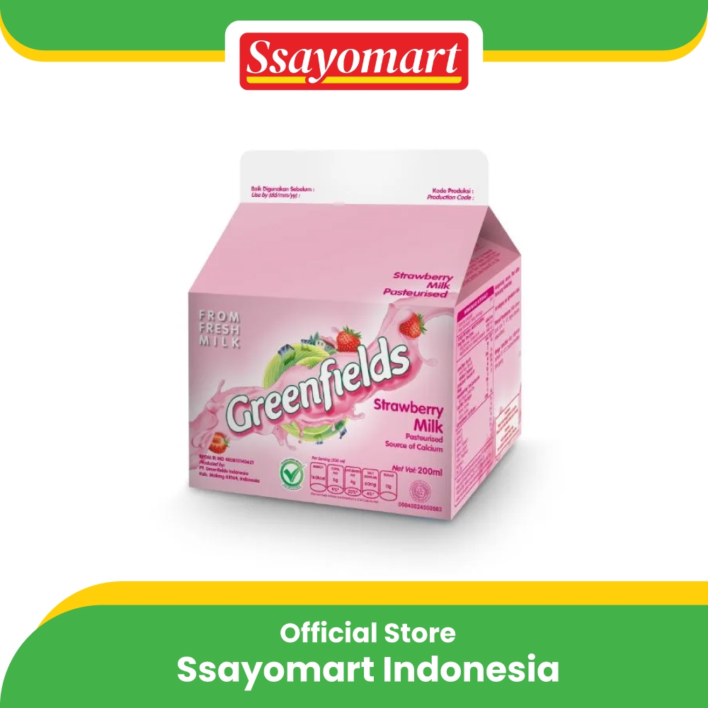 

Susu Segar Greenfields - Fresh Milk Strawberry 200ml