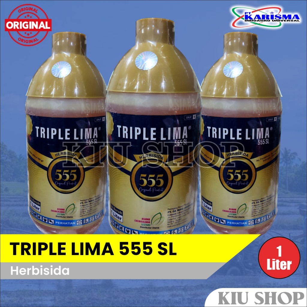 Grosir / TRIPLE LIMA 555 SL - 1 Liter / Herbisida Gulma Kelapa Sawit / Glifosat 555 g/l