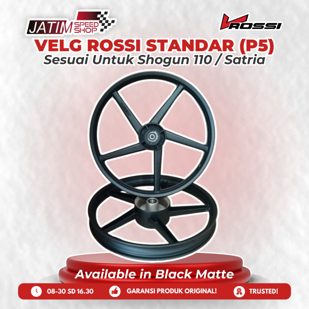 V-Rossi Vrossi Velg Standar STD Palang 5 P5 Batang 5 Untuk Shogun 110 125 RR Satria Tipe Zigen Macho